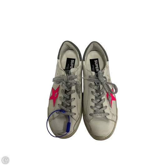 Shoes Luxury Designer By Golden Goose In Pink & Silver, Size: 9