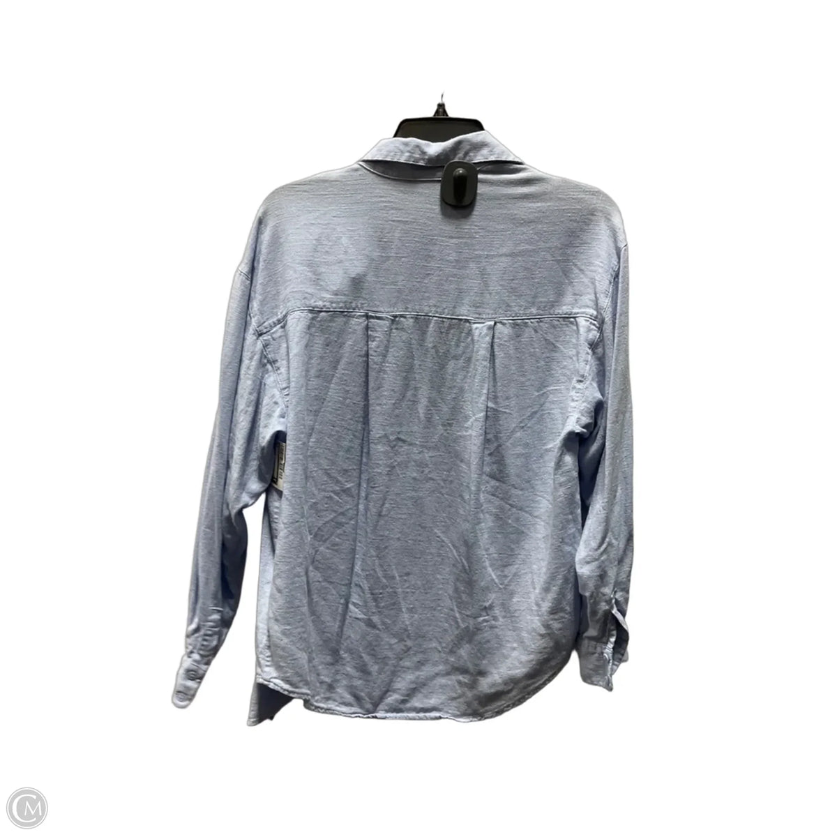 Blouse Long Sleeve By Express In Blue, Size: Xs