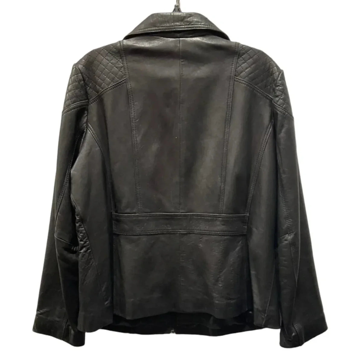 Jacket Leather By Anne Klein In Black, Size: 2x