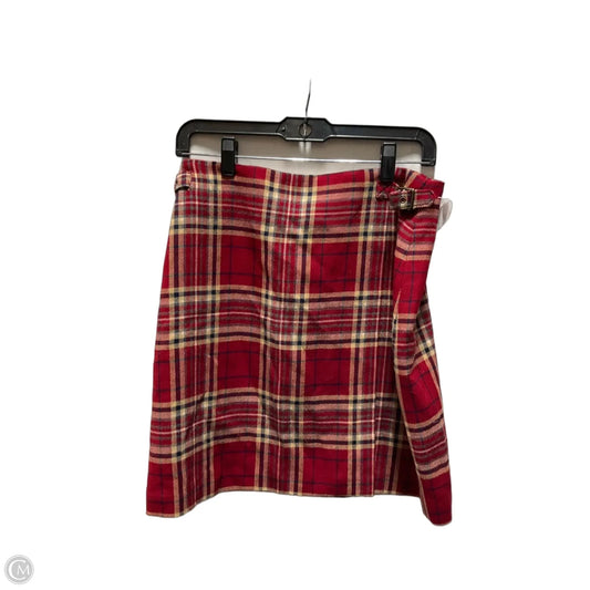Skirt Mini & Short By Charter Club In Plaid Pattern, Size: 10