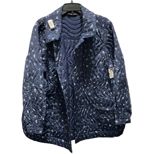 Jacket Puffer & Quilted By Isaac Mizrahi Live Qvc In Floral Print, Size: 2x