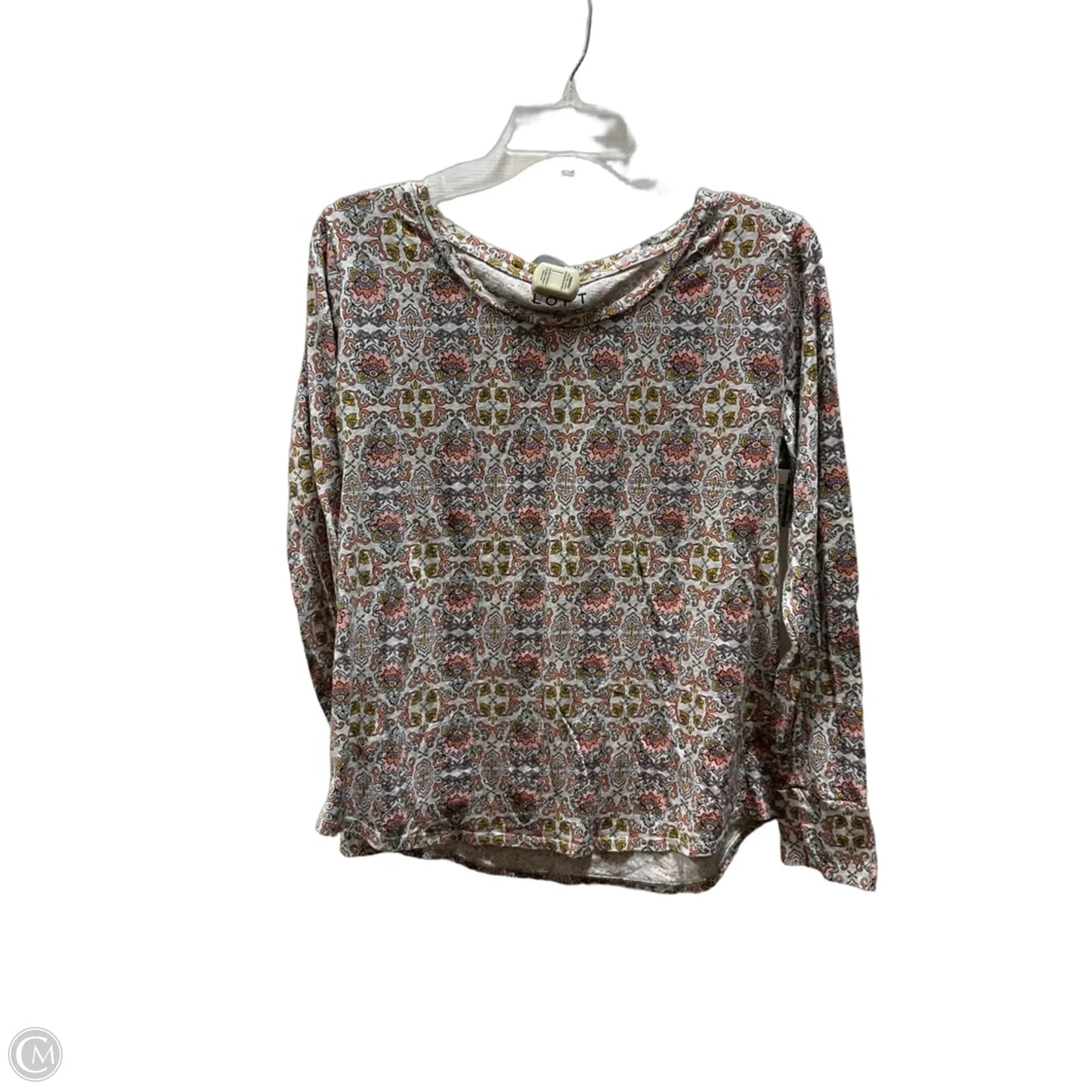 Top Long Sleeve Basic By Loft In Grey, Size: L