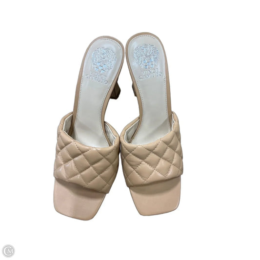 Sandals Heels Stiletto By Vince Camuto In Tan, Size: 9.5