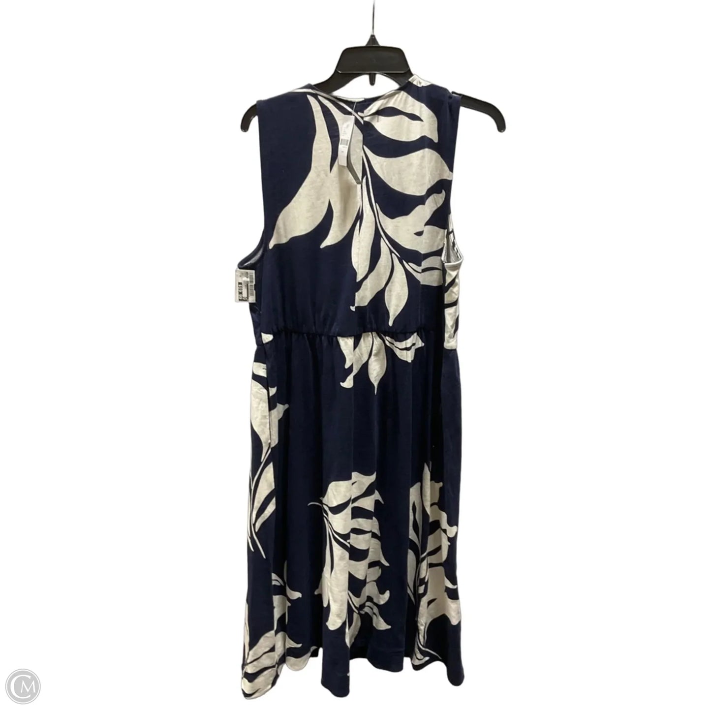 Dress Casual Maxi By Lane Bryant In Blue & Cream, Size: Xl