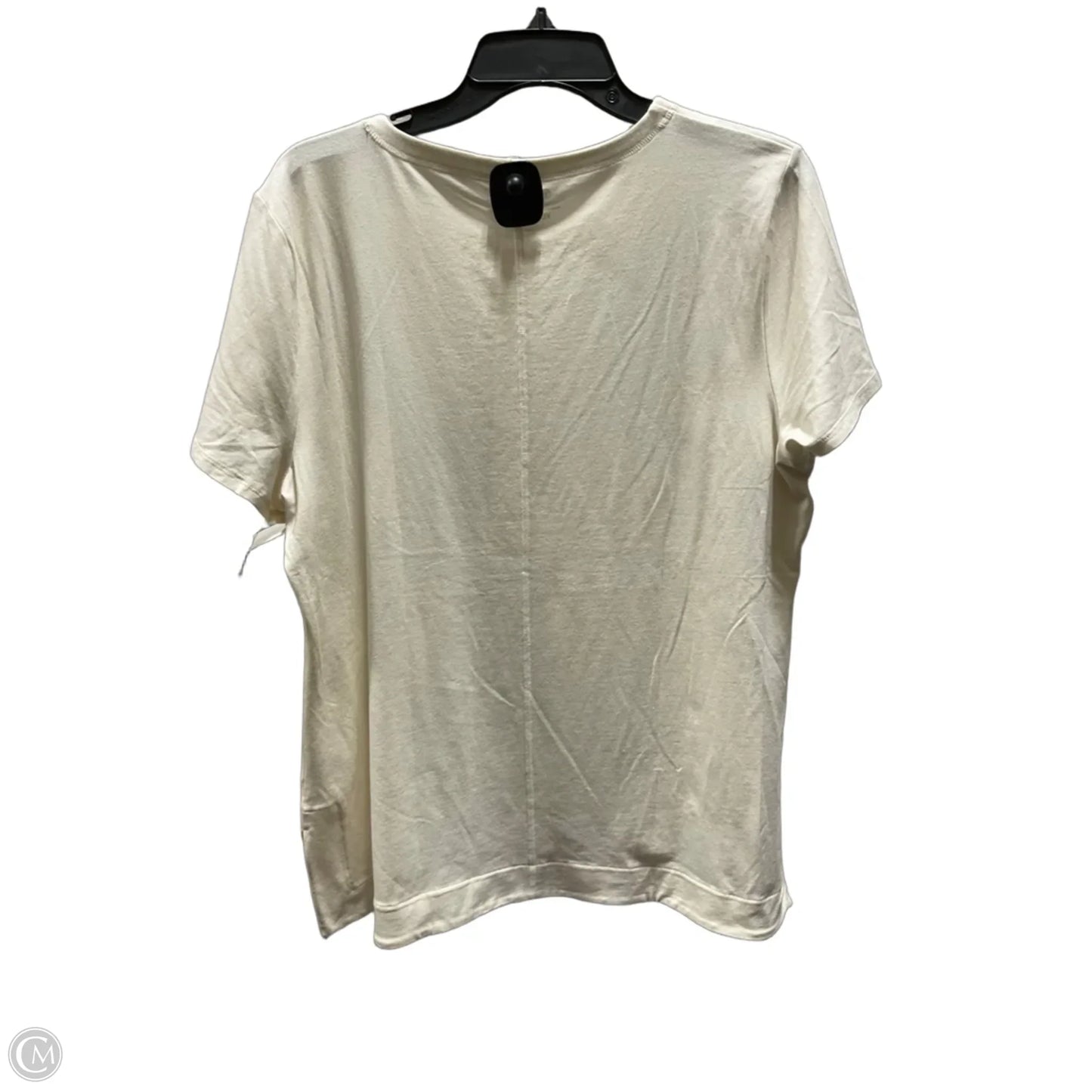 Top Short Sleeve By Talbots In Cream, Size: Xl