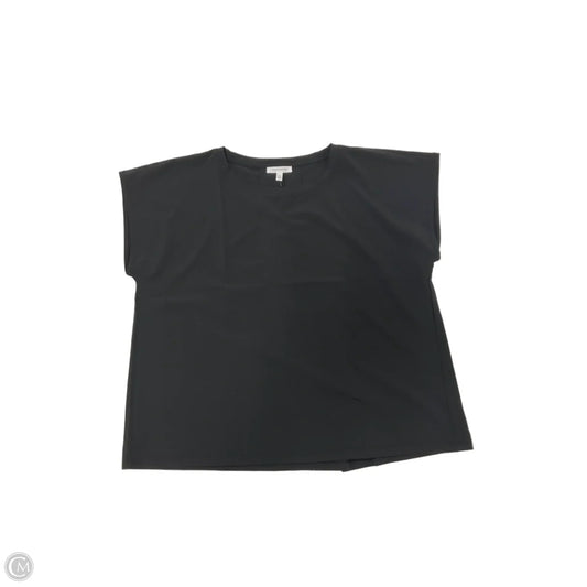 Top Short Sleeve By Talbots In Black, Size: Xl