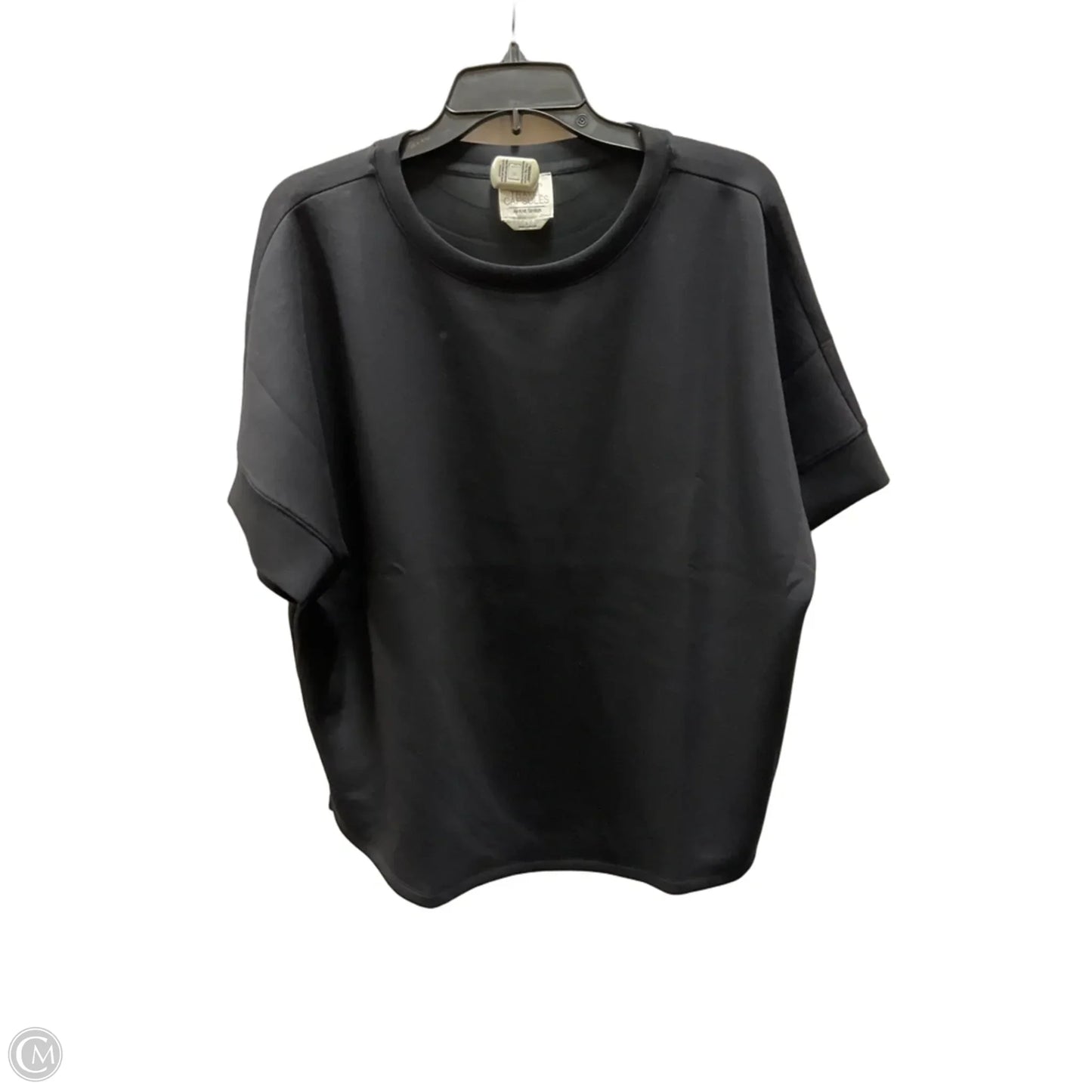 Top Short Sleeve By Talbots In Black, Size: Xl