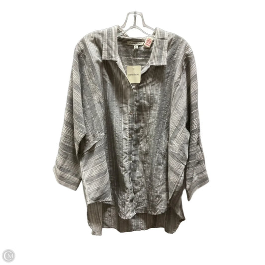 Blouse 3/4 Sleeve By Clothes Mentor In Black & Cream, Size: Xl