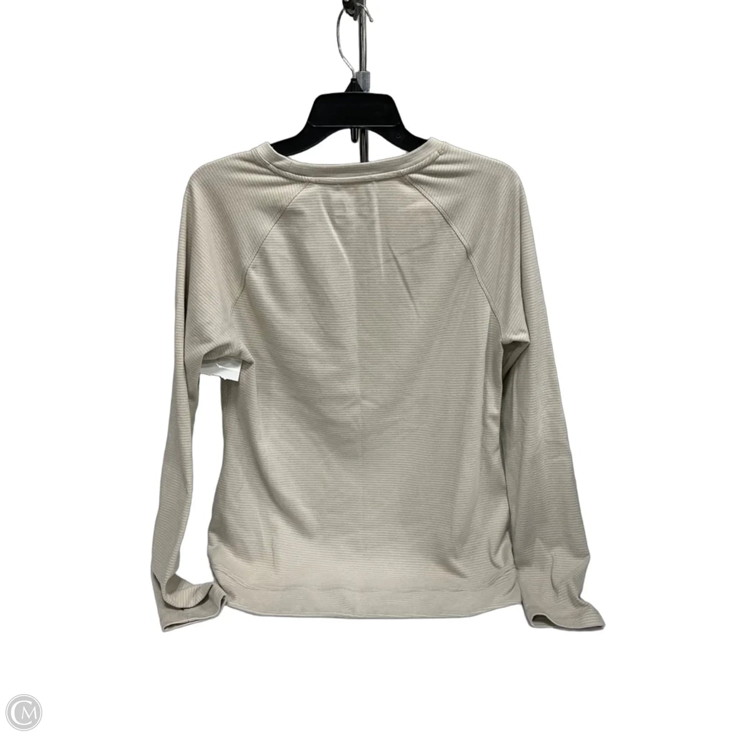 Athletic Top Long Sleeve Collar By Avalanche In Striped Pattern, Size: L