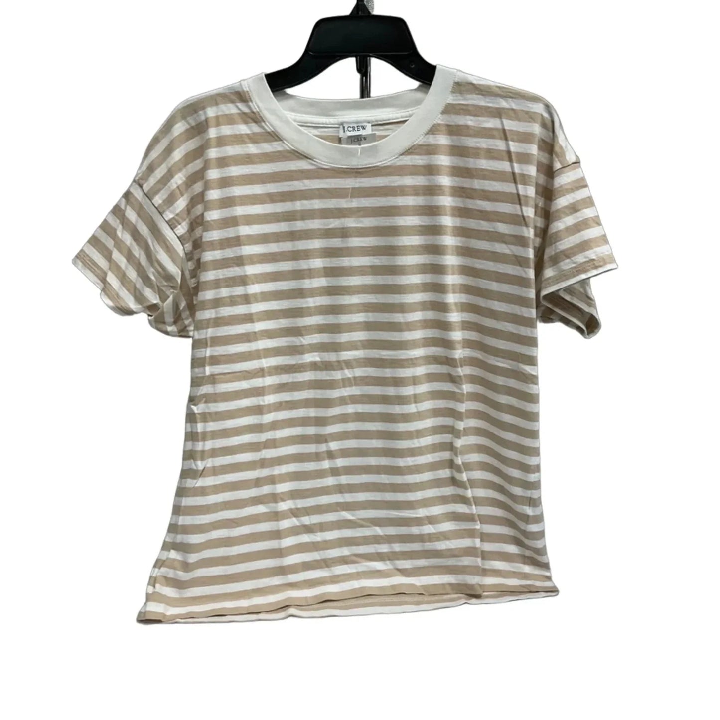 Top Short Sleeve Basic By J. Crew In Striped Pattern, Size: M