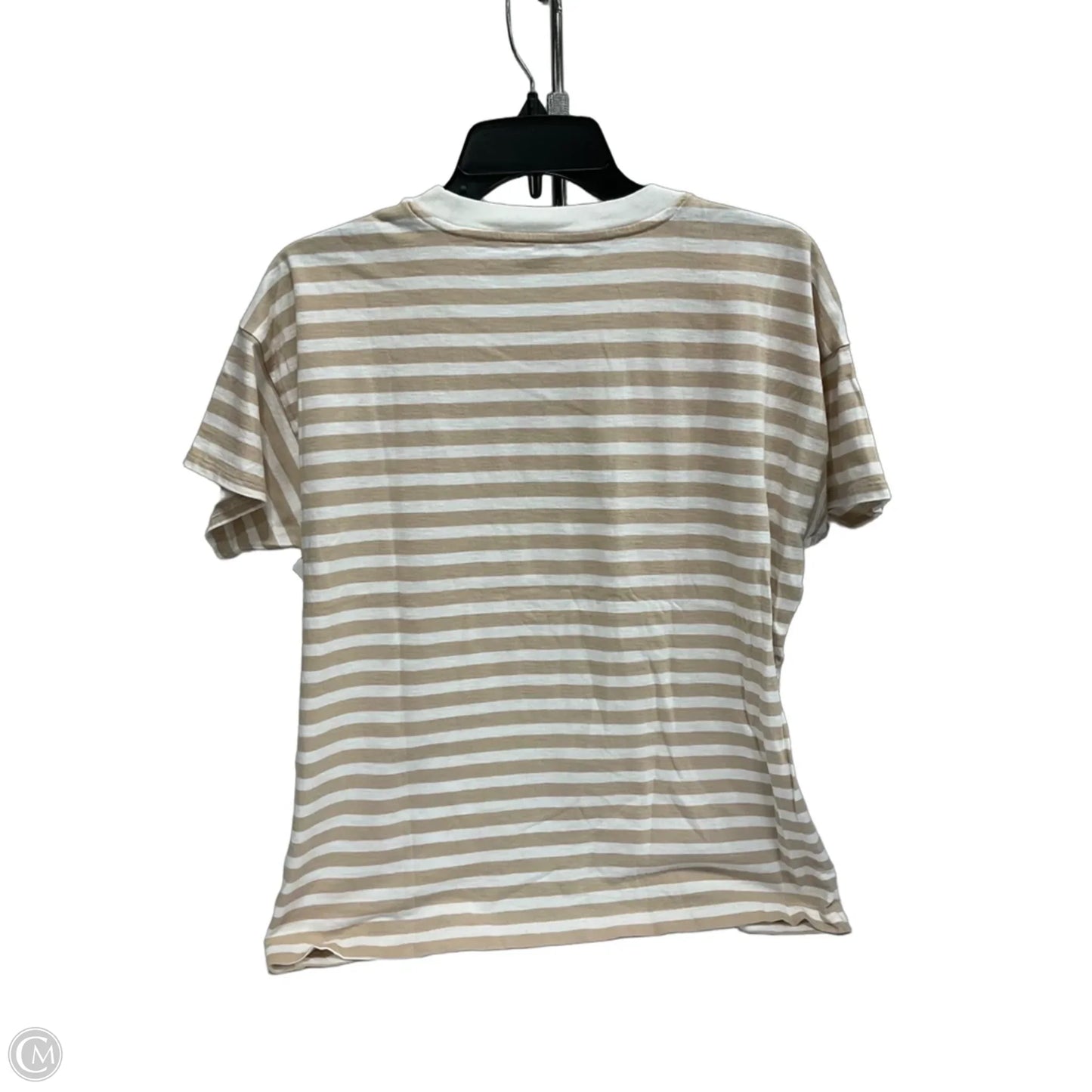 Top Short Sleeve Basic By J. Crew In Striped Pattern, Size: M