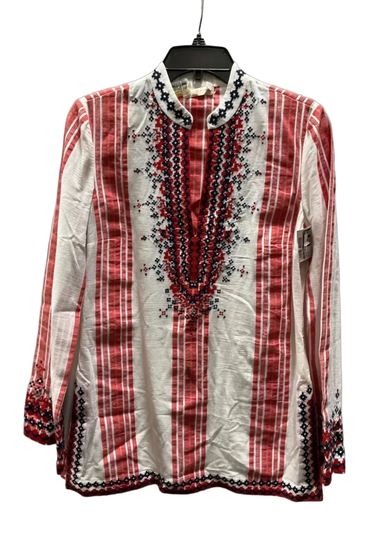 Top Long Sleeve Designer By Tory Burch In Striped Pattern, Size: S