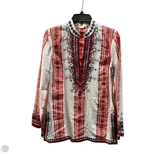Top Long Sleeve Designer By Tory Burch In Striped Pattern, Size: S