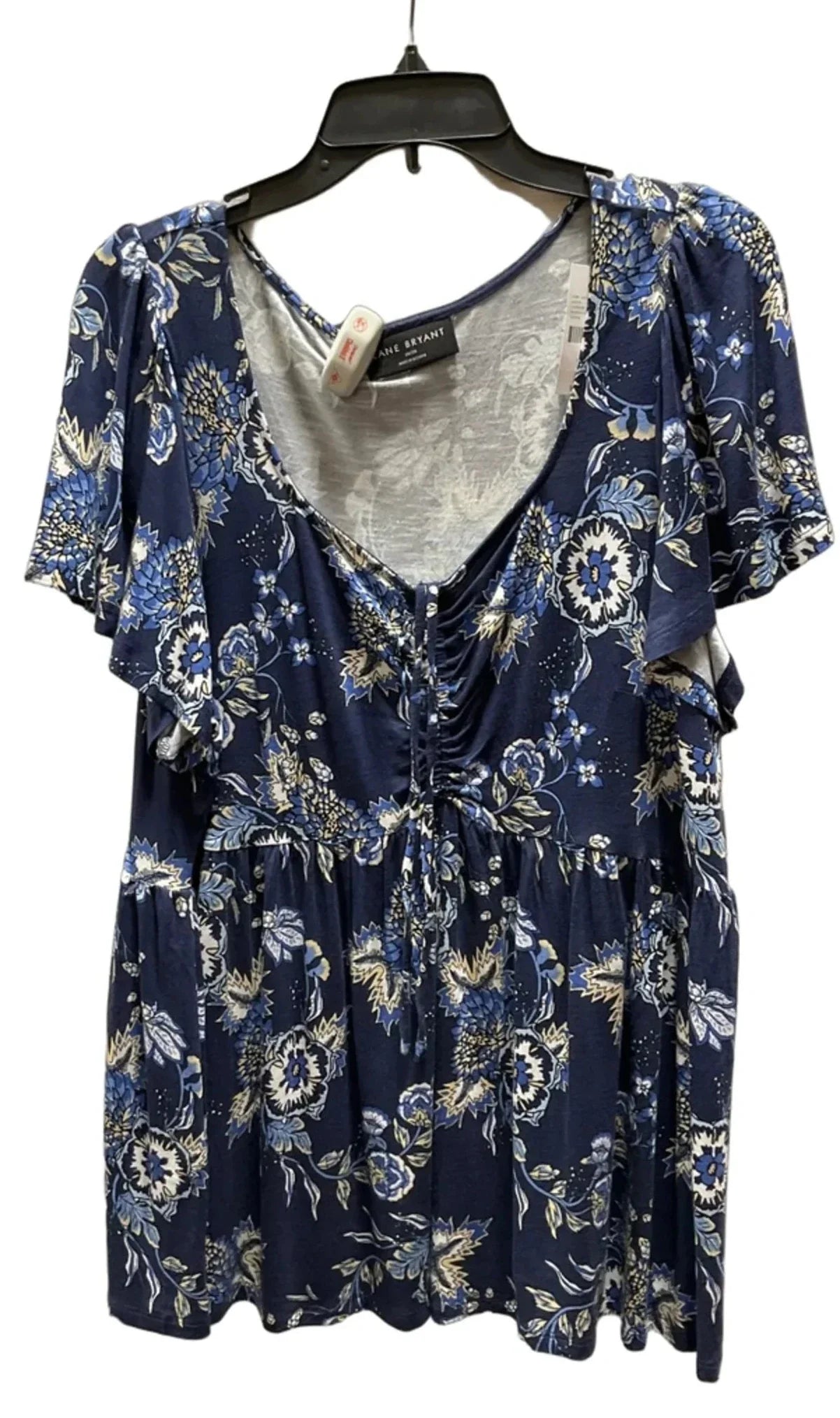 Top Short Sleeve By Lane Bryant In Paisley Print, Size: 1x