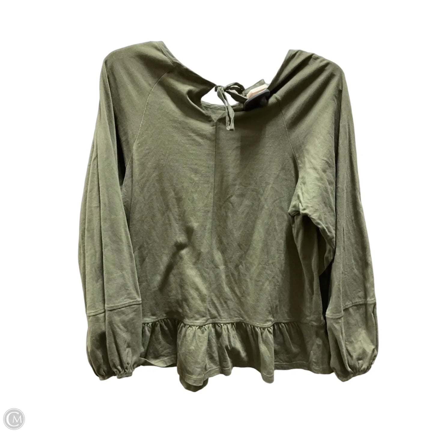 Top Long Sleeve By Banana Republic In Green, Size: S