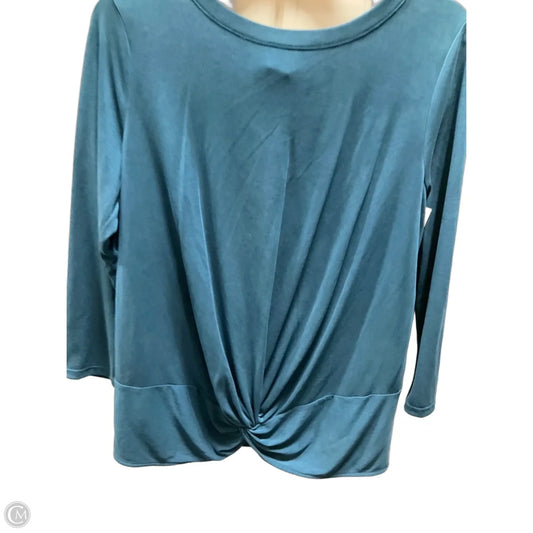 Top 3/4 Sleeve By Loft In Teal, Size: S