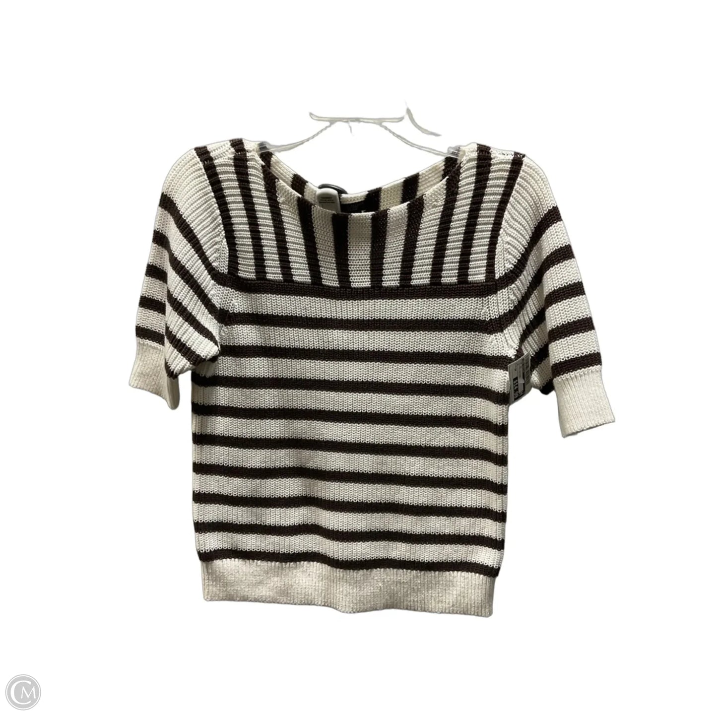 Top Short Sleeve By Ann Taylor In Striped Pattern, Size: Sp