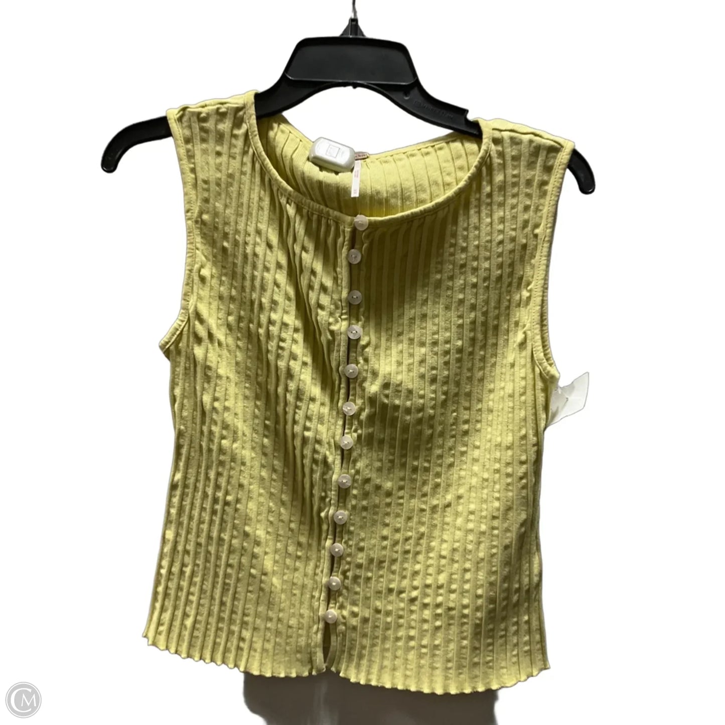 Top Sleeveless By Free People In Yellow, Size: M