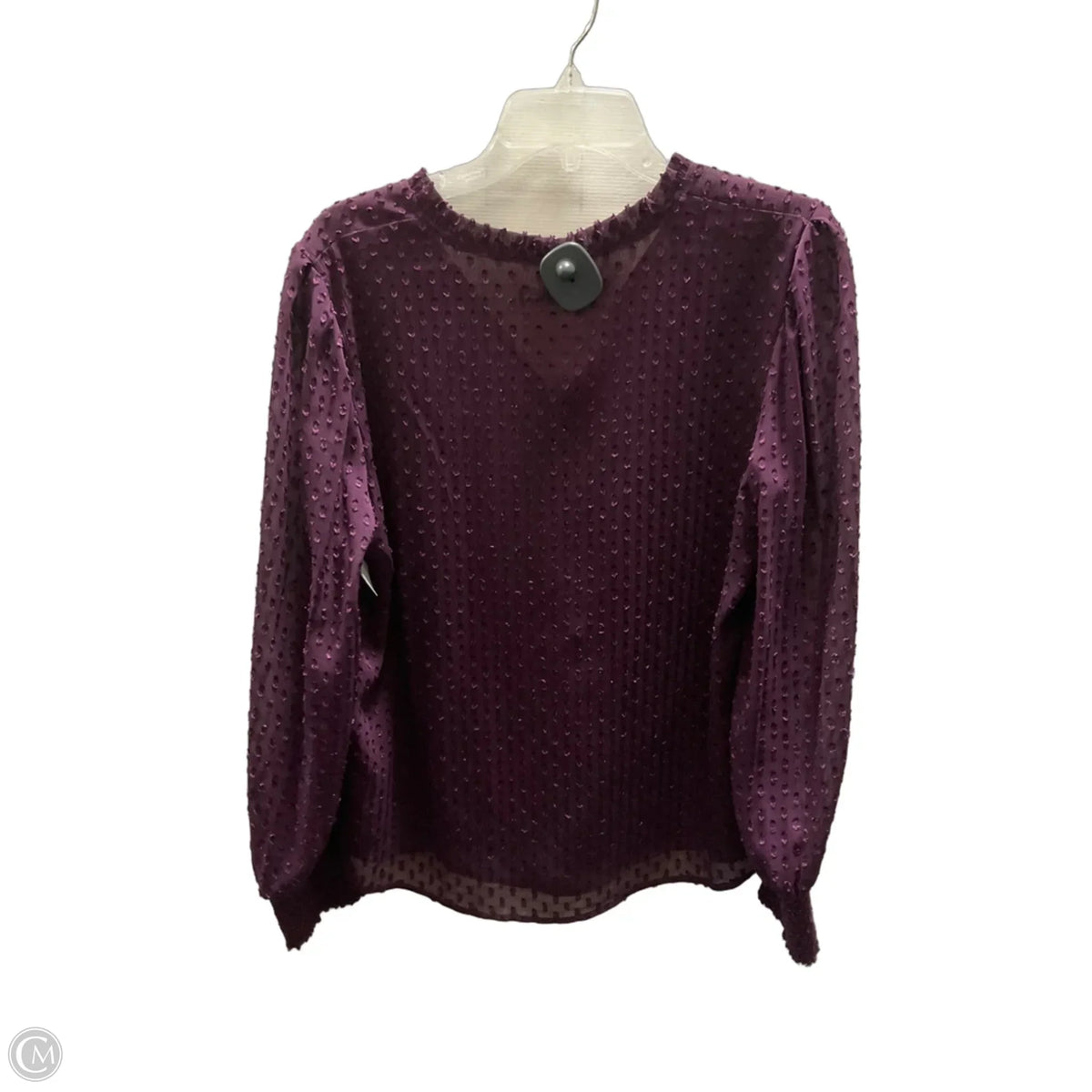 Top Long Sleeve By Calvin Klein In Purple, Size: M