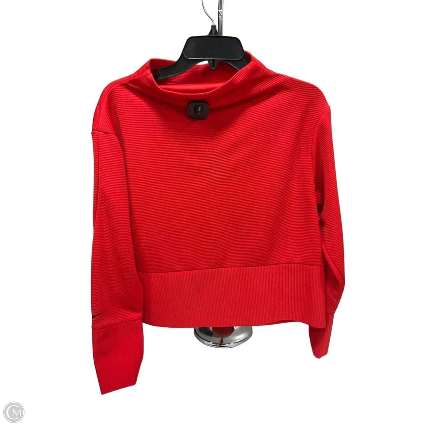 Athletic Top Long Sleeve Crewneck By Nike Apparel In Red, Size: S