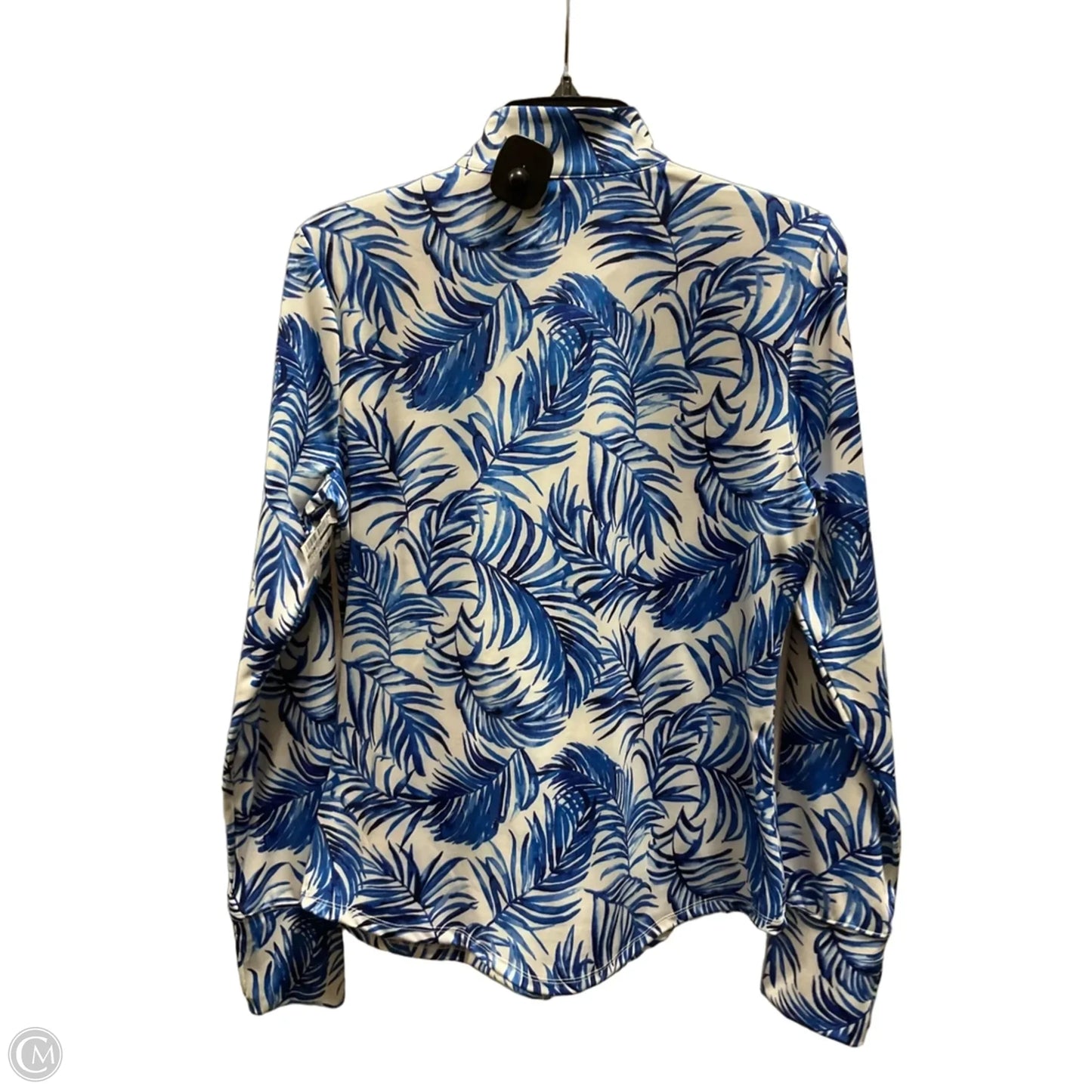 Athletic Jacket By Tommy Bahama In Blue & White, Size: L