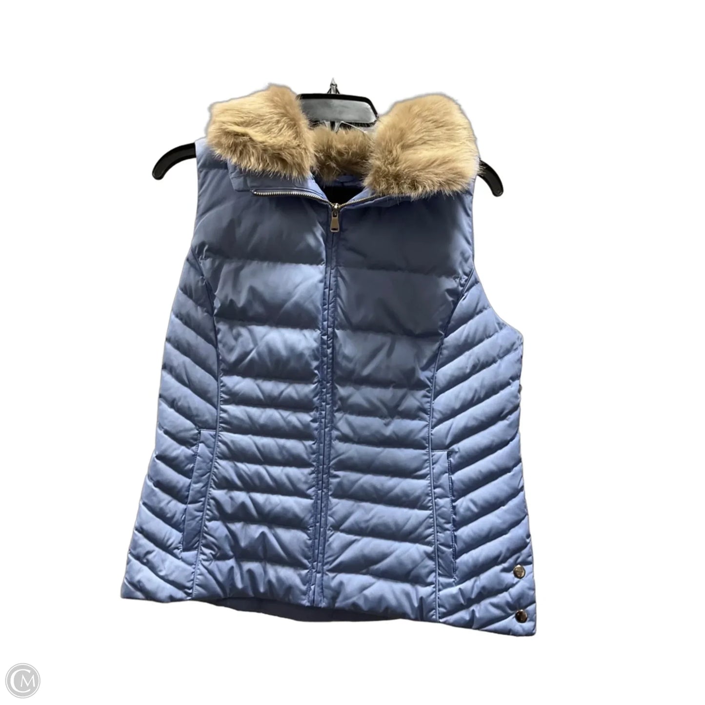 Vest Puffer & Quilted By Talbots In Blue, Size: M