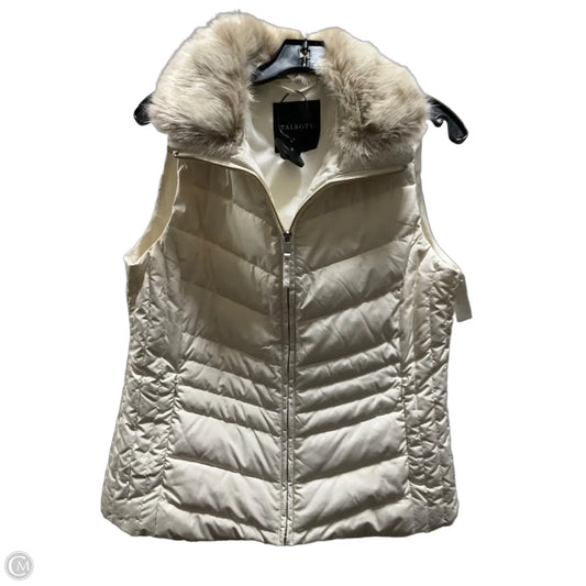 Vest Puffer & Quilted By Talbots In Cream, Size: M