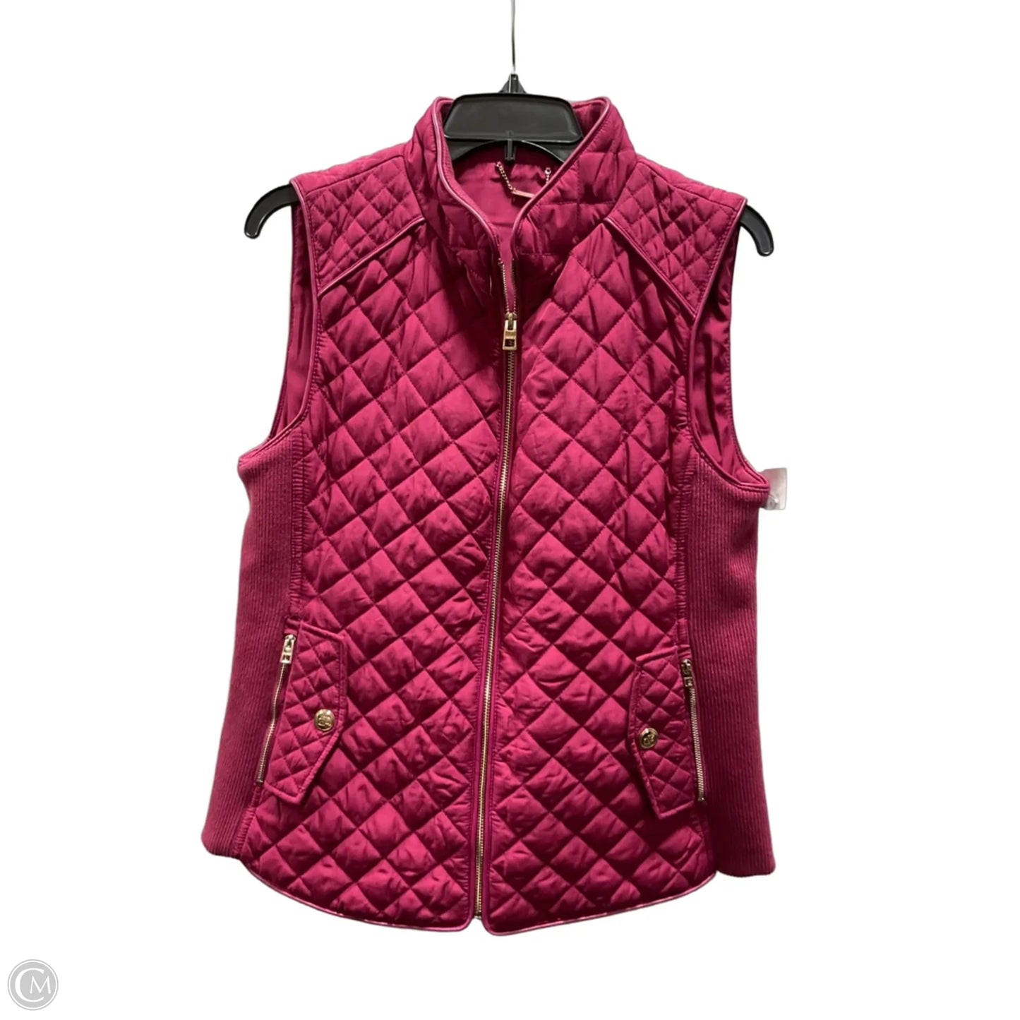 Vest Puffer & Quilted By Chicos In Maroon, Size: M