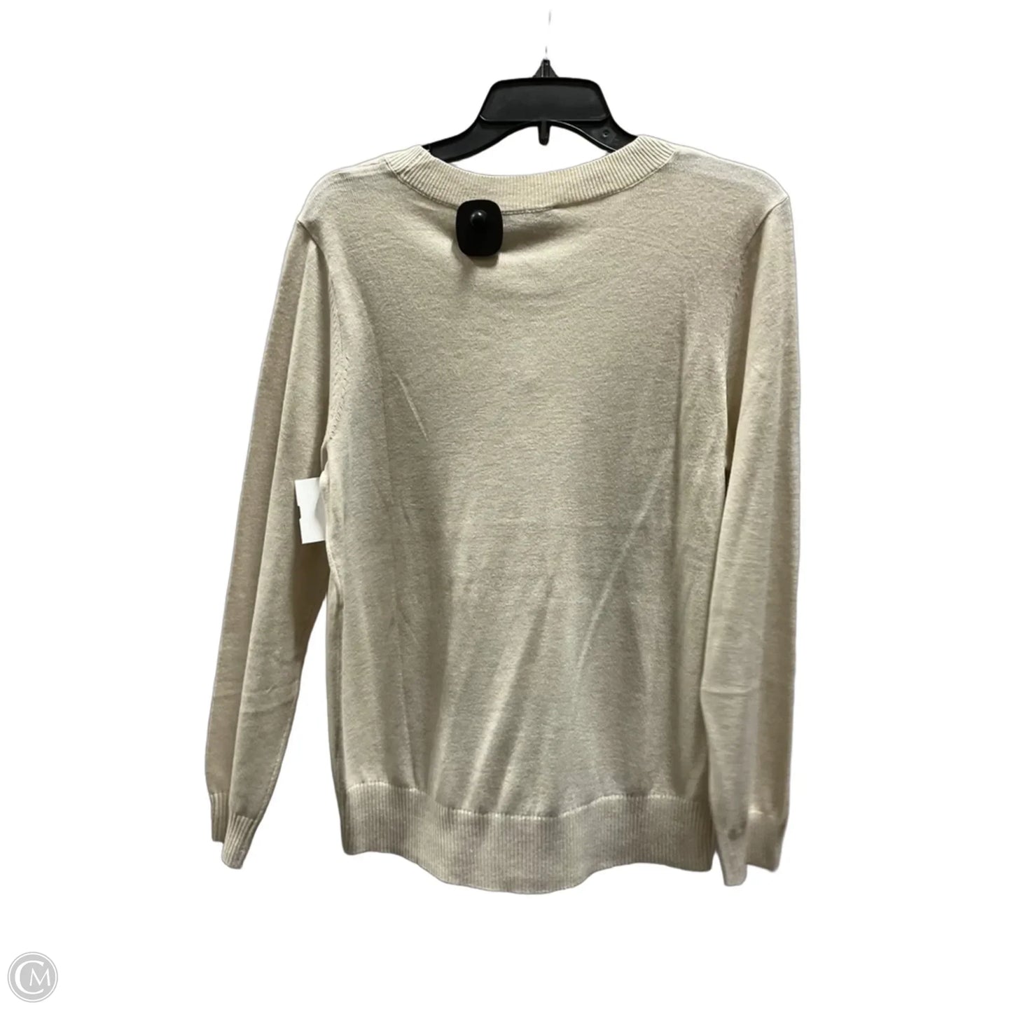 Top Long Sleeve By Loft In Cream, Size: L