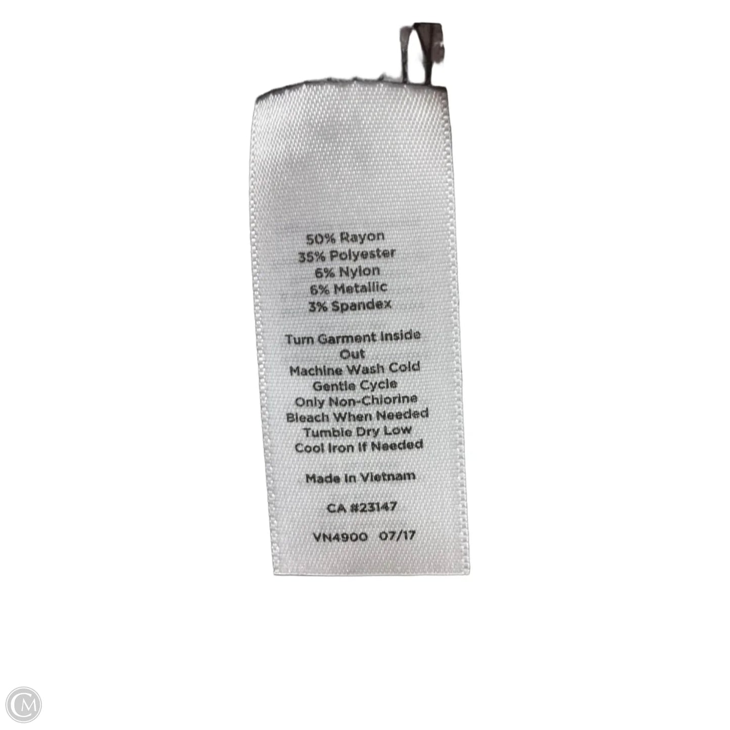 Top Long Sleeve By Talbots In Silver, Size: M