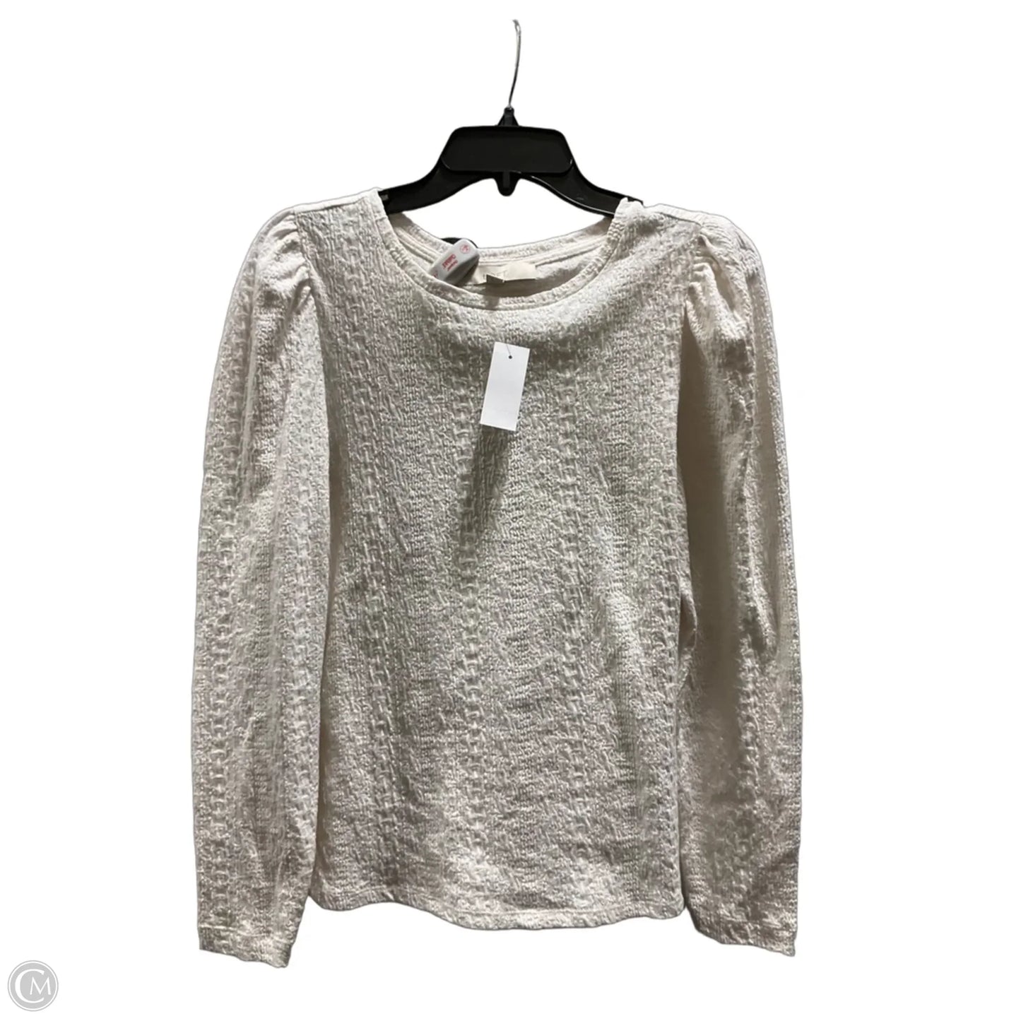Top Long Sleeve By Loft In Cream, Size: M