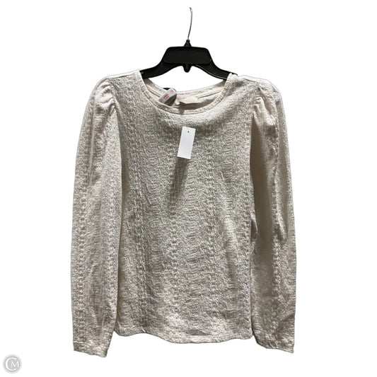 Top Long Sleeve By Loft In Cream, Size: M