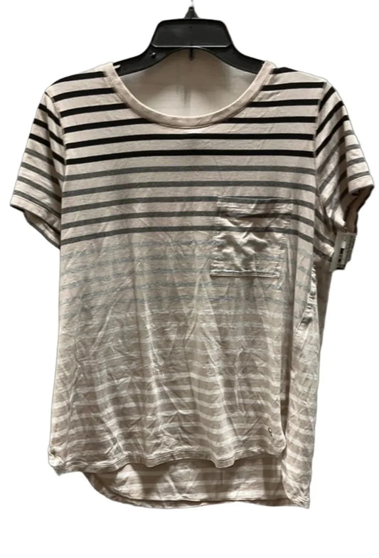 Athletic Top Short Sleeve By Calvin Klein Performance In Striped Pattern, Size: Xl