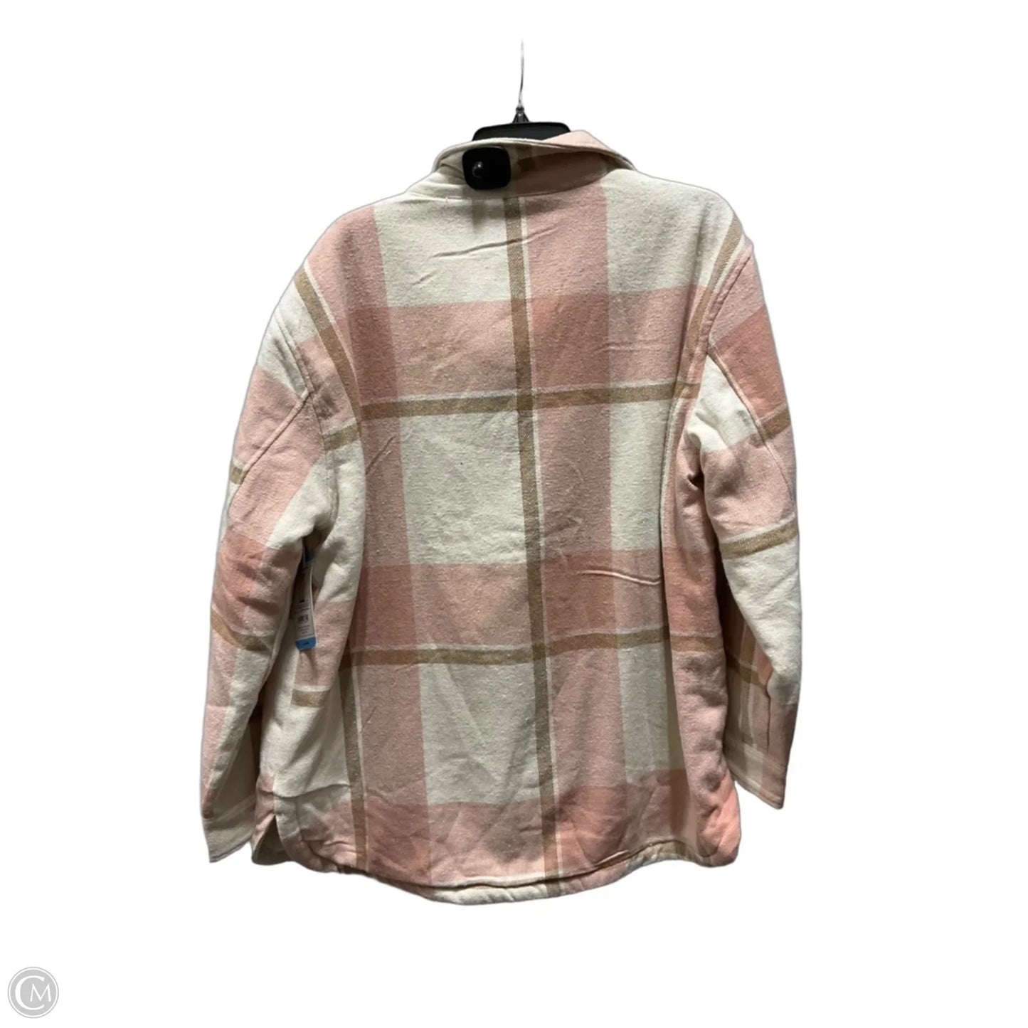 Jacket Shirt By Members Mark In Plaid Pattern, Size: L