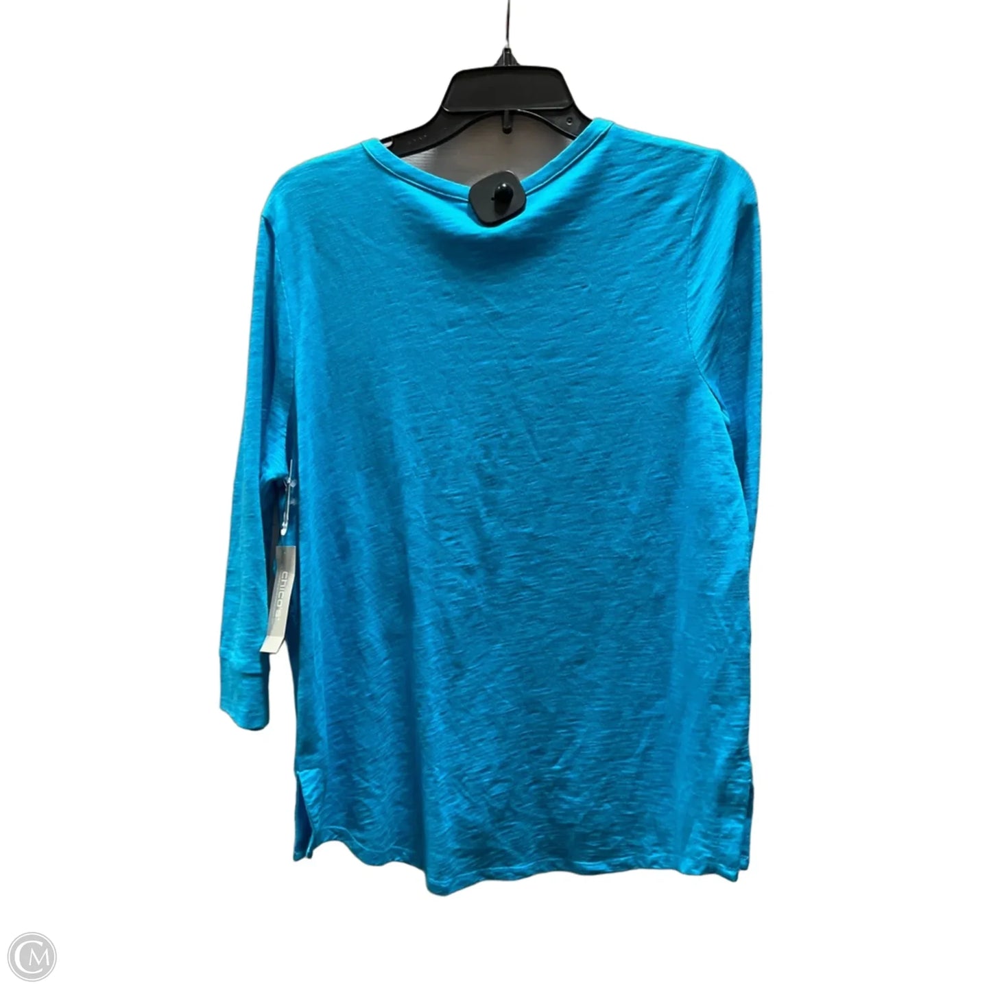 Top 3/4 Sleeve By Chicos In Teal, Size: M