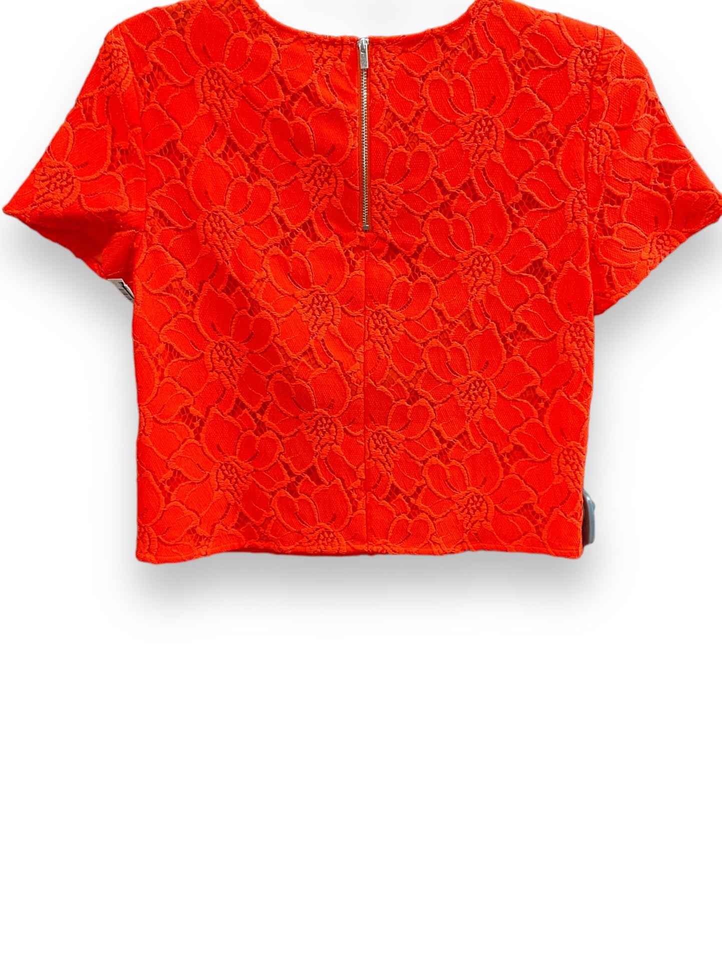 Orange Top Short Sleeve Cremieux, Size Xs