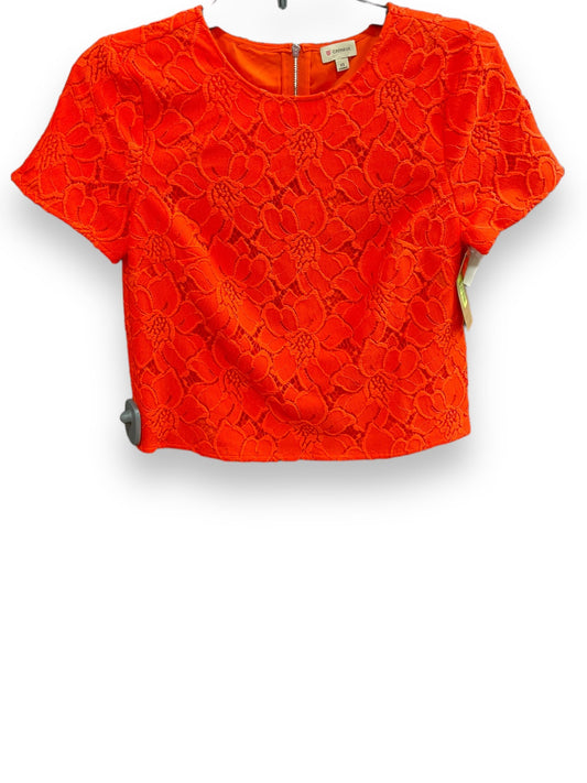 Orange Top Short Sleeve Cremieux, Size Xs