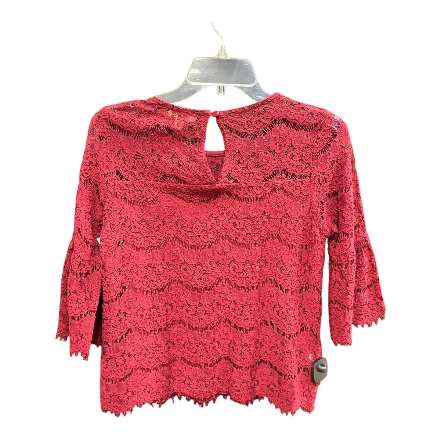 Top 3/4 Sleeve By Monteau In Ruby, Size: M