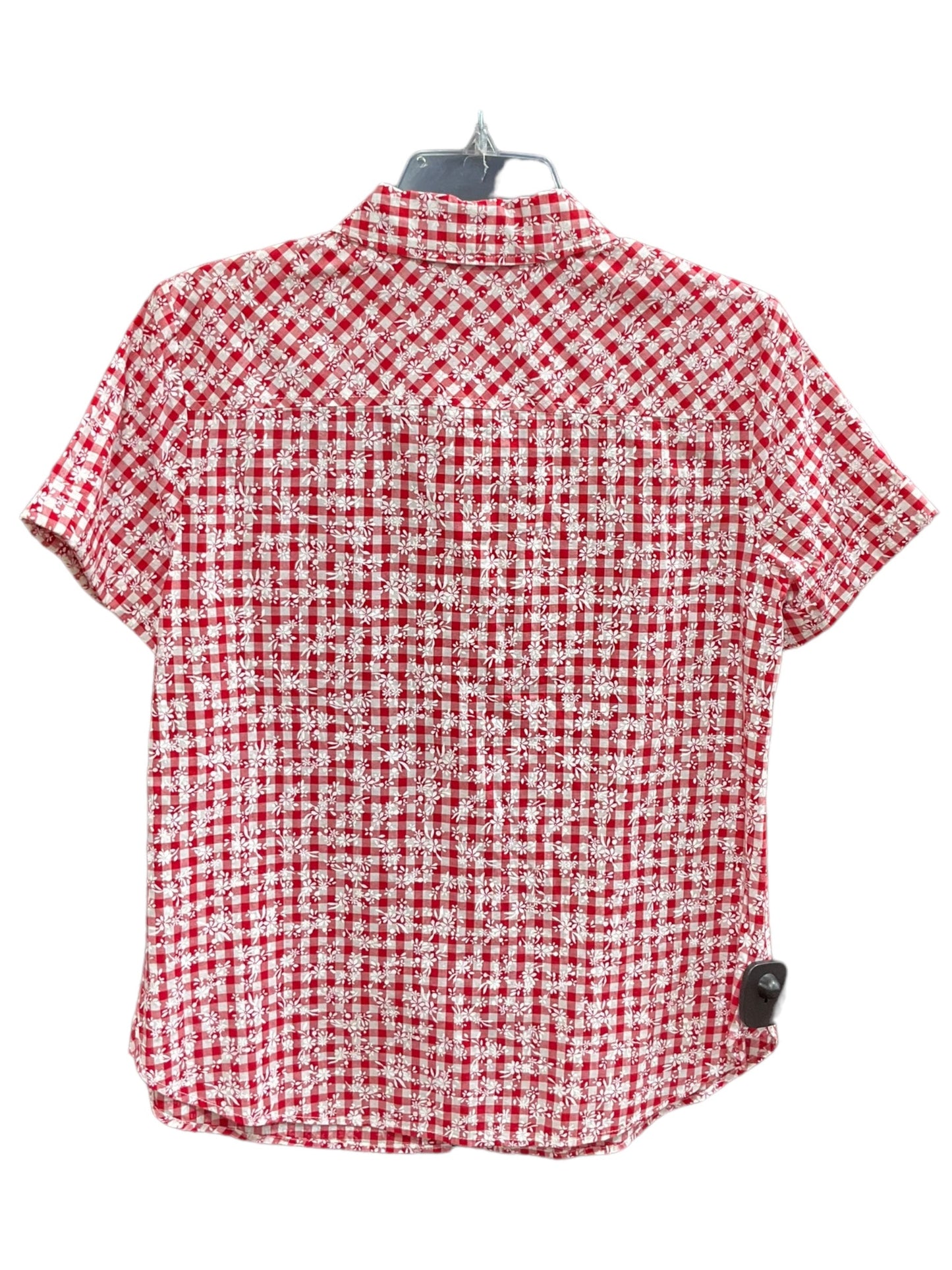 Red & White Blouse Short Sleeve Tommy Hilfiger, Size S