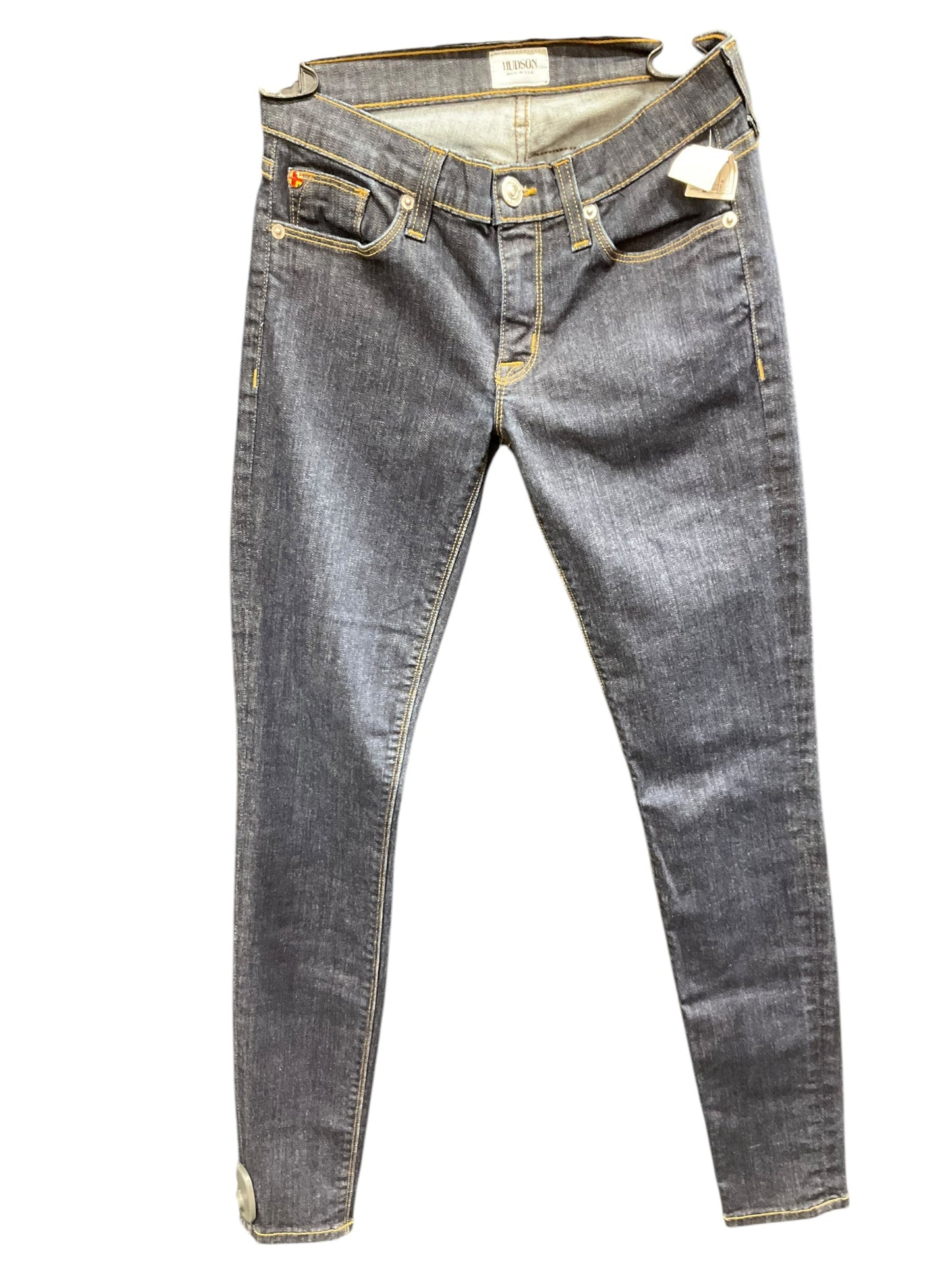 Jeans Skinny By Hudson In Blue Denim, Size: 0