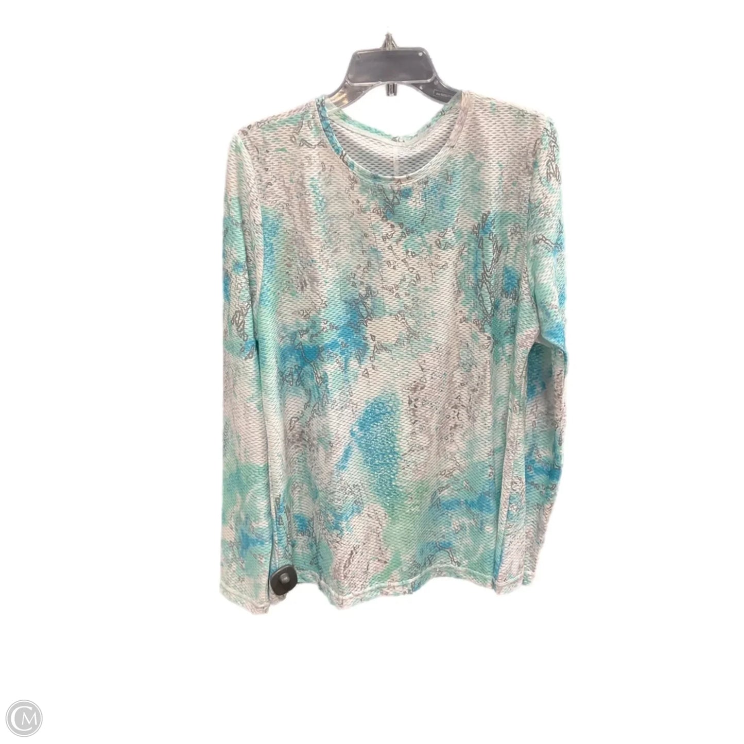 Top Long Sleeve By Clothes Mentor In Blue & Green, Size: 1x