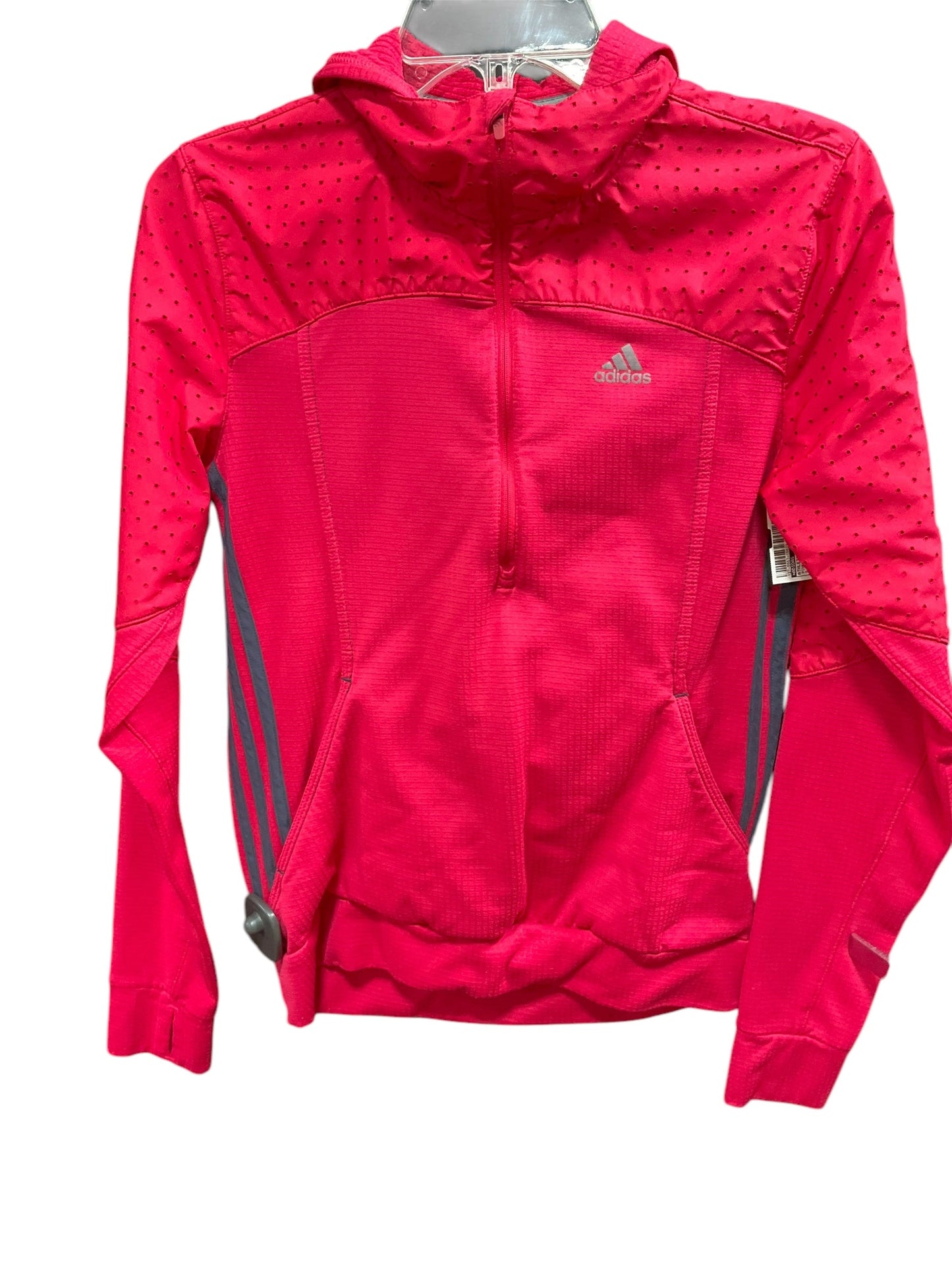 Athletic Jacket By Adidas In Pink, Size: S