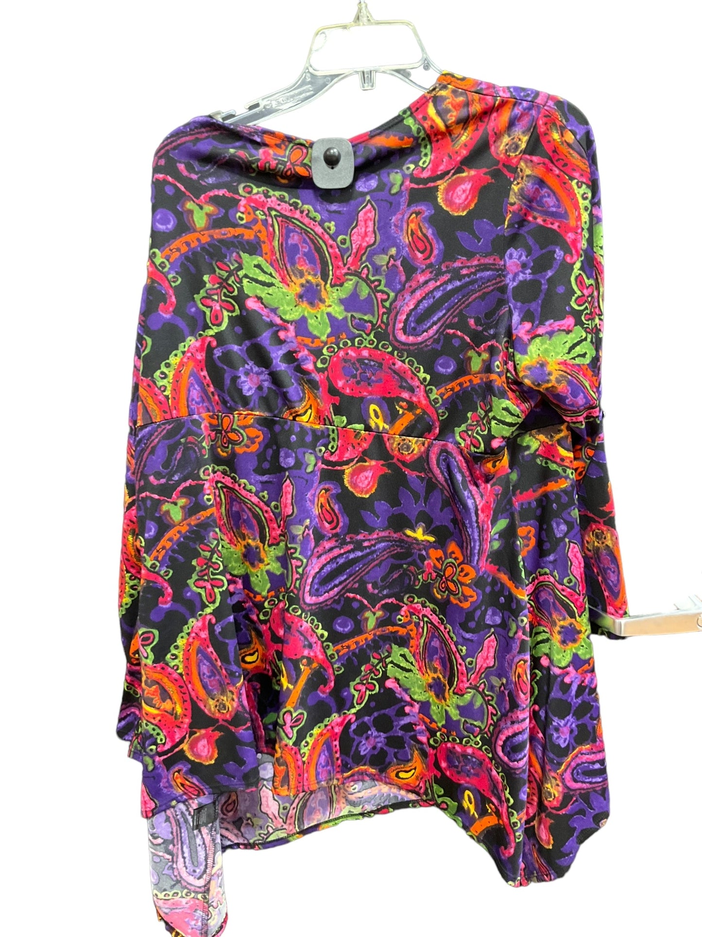 Multi-colored Top Long Sleeve Antthony, Size 2x