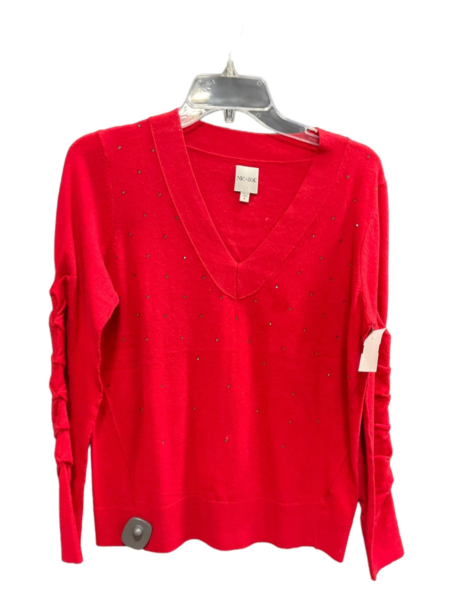 Red Sweater Nic + Zoe, Size S