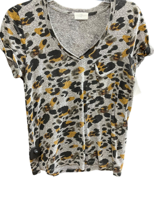 Animal Print Top Short Sleeve Basic T.la, Size Xs