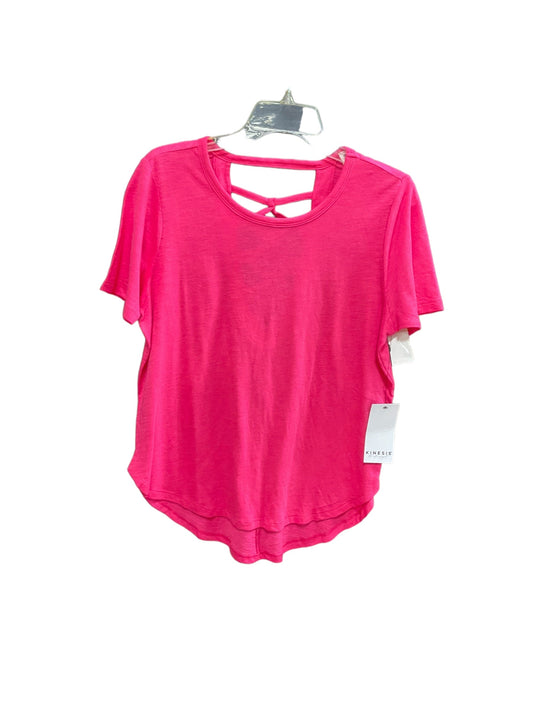 Pink Top Short Sleeve Basic Clothes Mentor, Size S