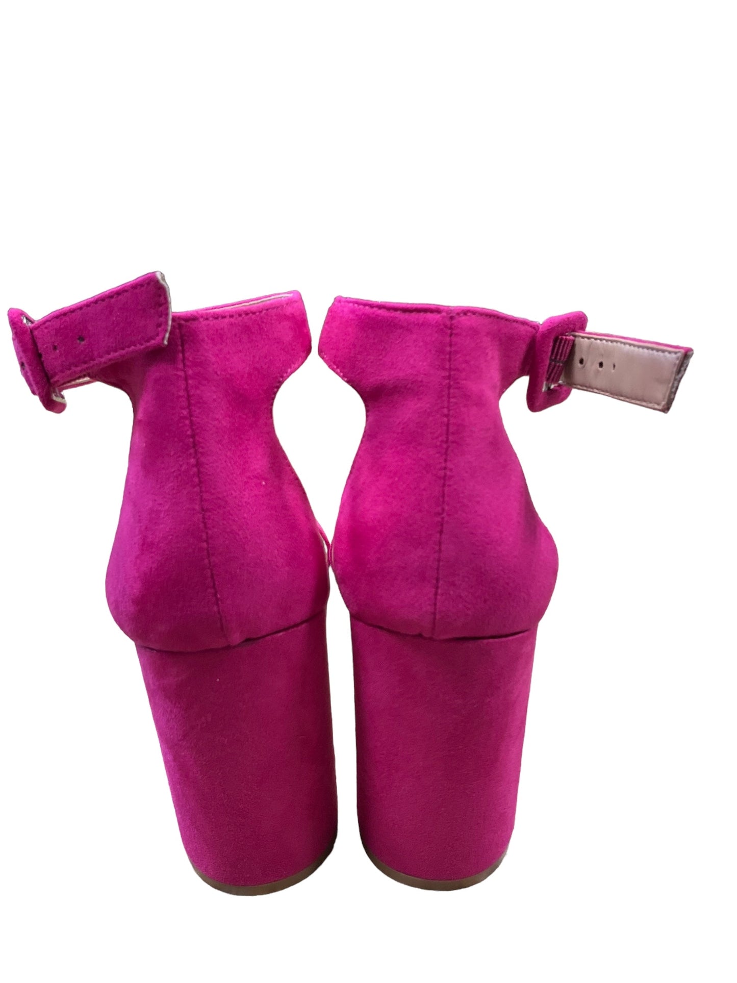 Pink Shoes Heels Block Mix No 6, Size 9.5