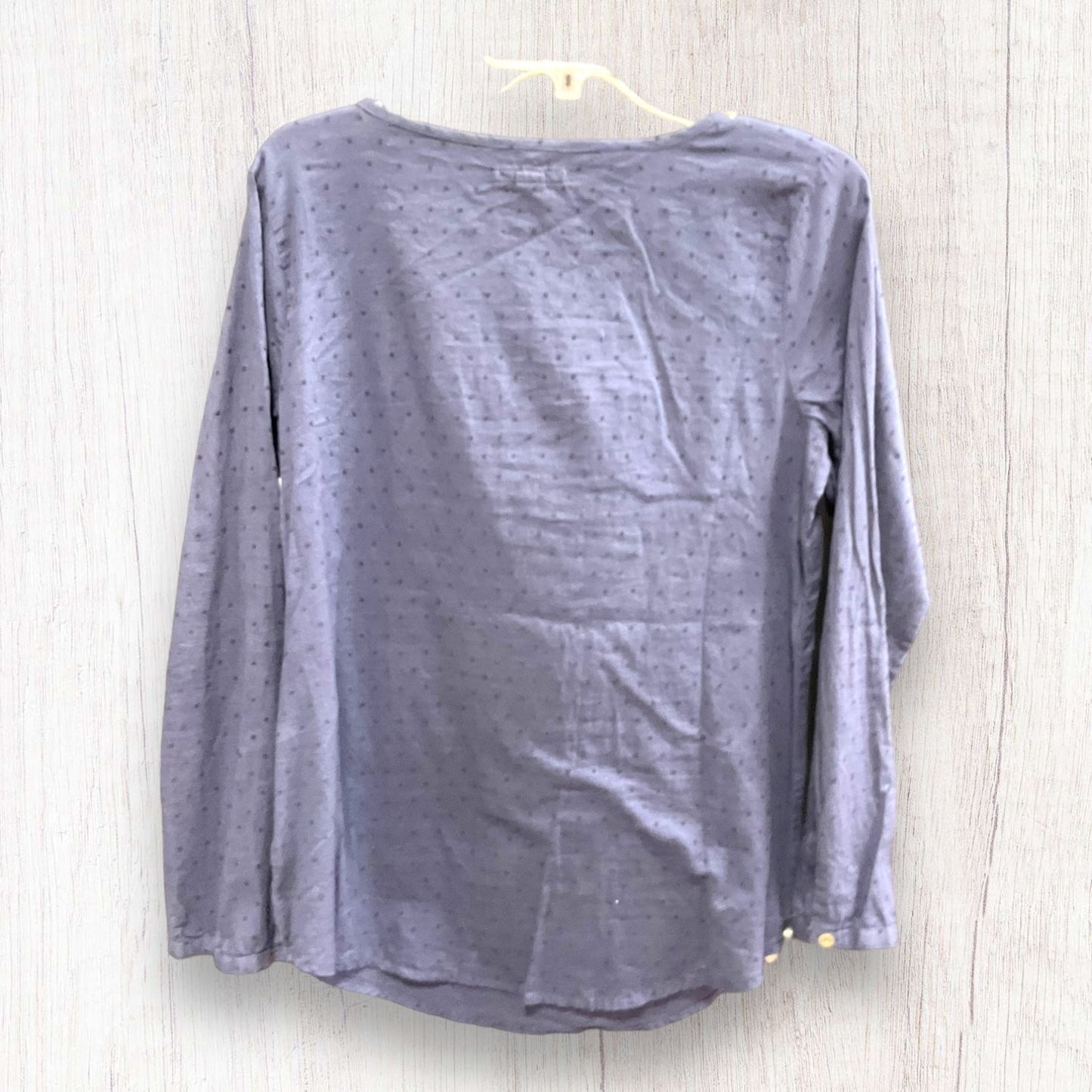 Navy Top Long Sleeve Ruff Hewn, Size S