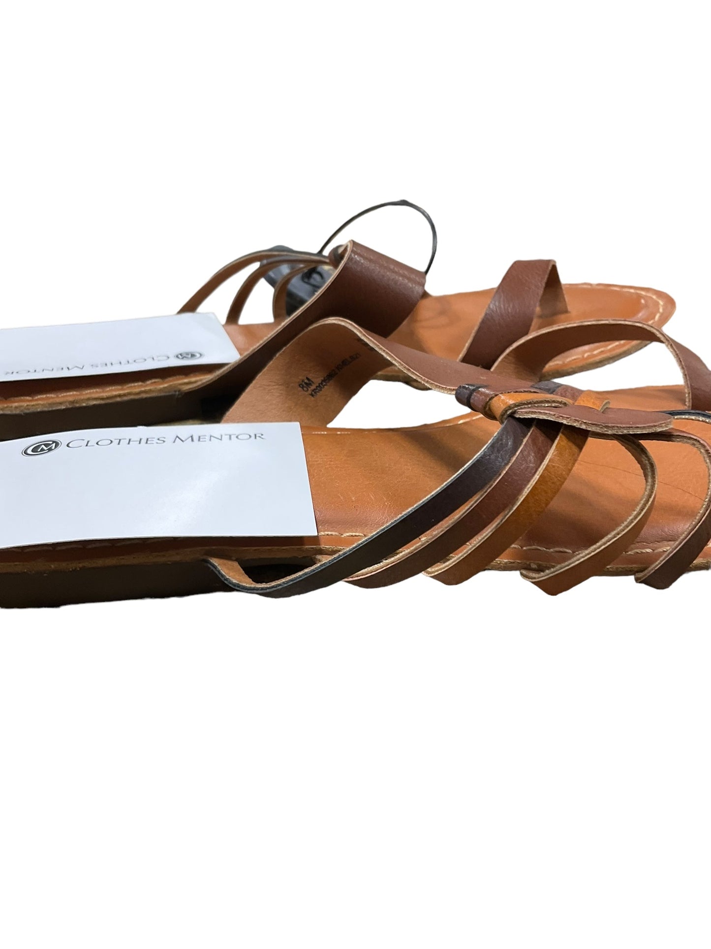 Tan Sandals Flip Flops Korks, Size 8