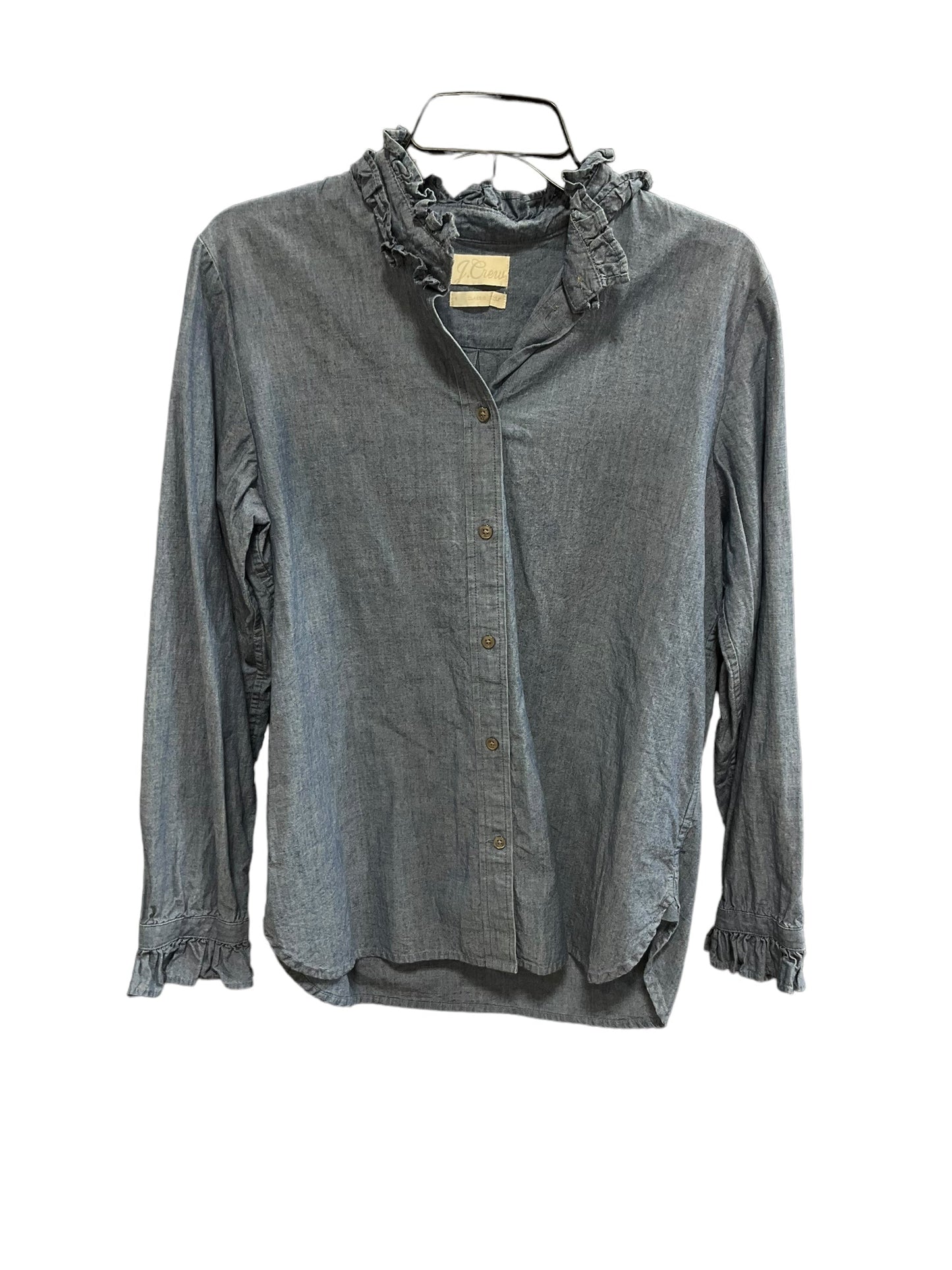 Blue Denim Blouse Long Sleeve J. Crew, Size S